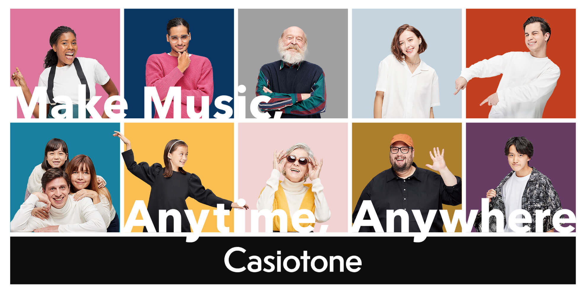 Casiotone 让您可以随时随地创作音乐 いつでも、どこでも、いい音で、自分らしく楽しむ。