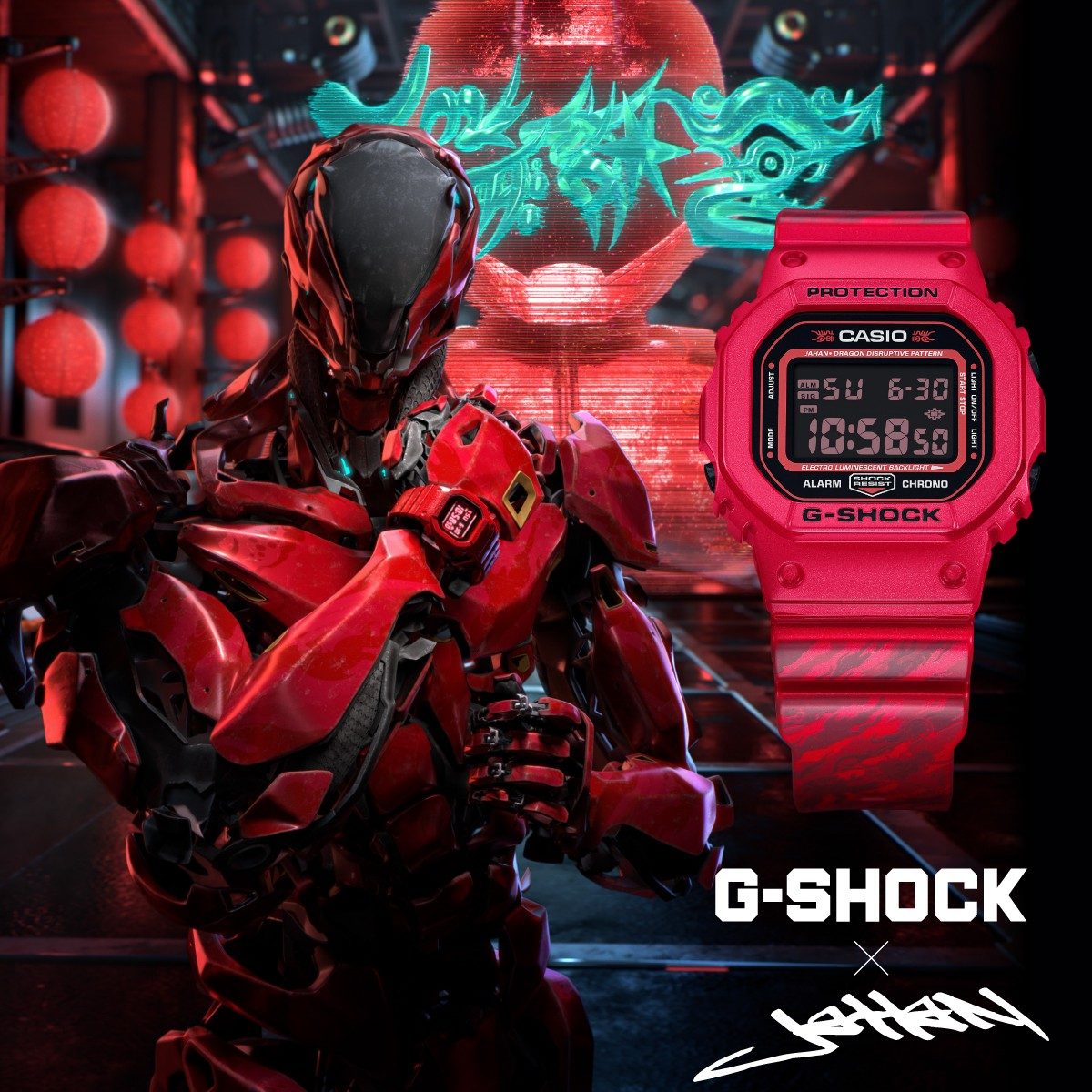 G-SHOCK DW-5600JAH24-4 手表 红色 #2
