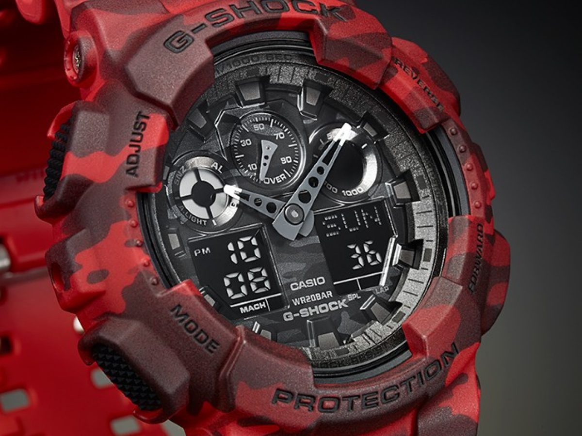 G-SHOCK GA-100CM-4A 手表 红色 #4