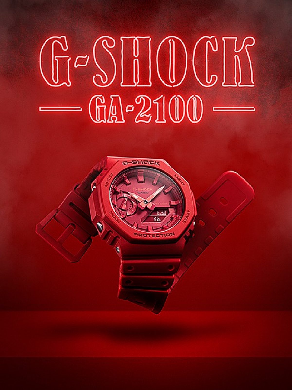 G-SHOCK GA-2100-4A 手表 红色 #4