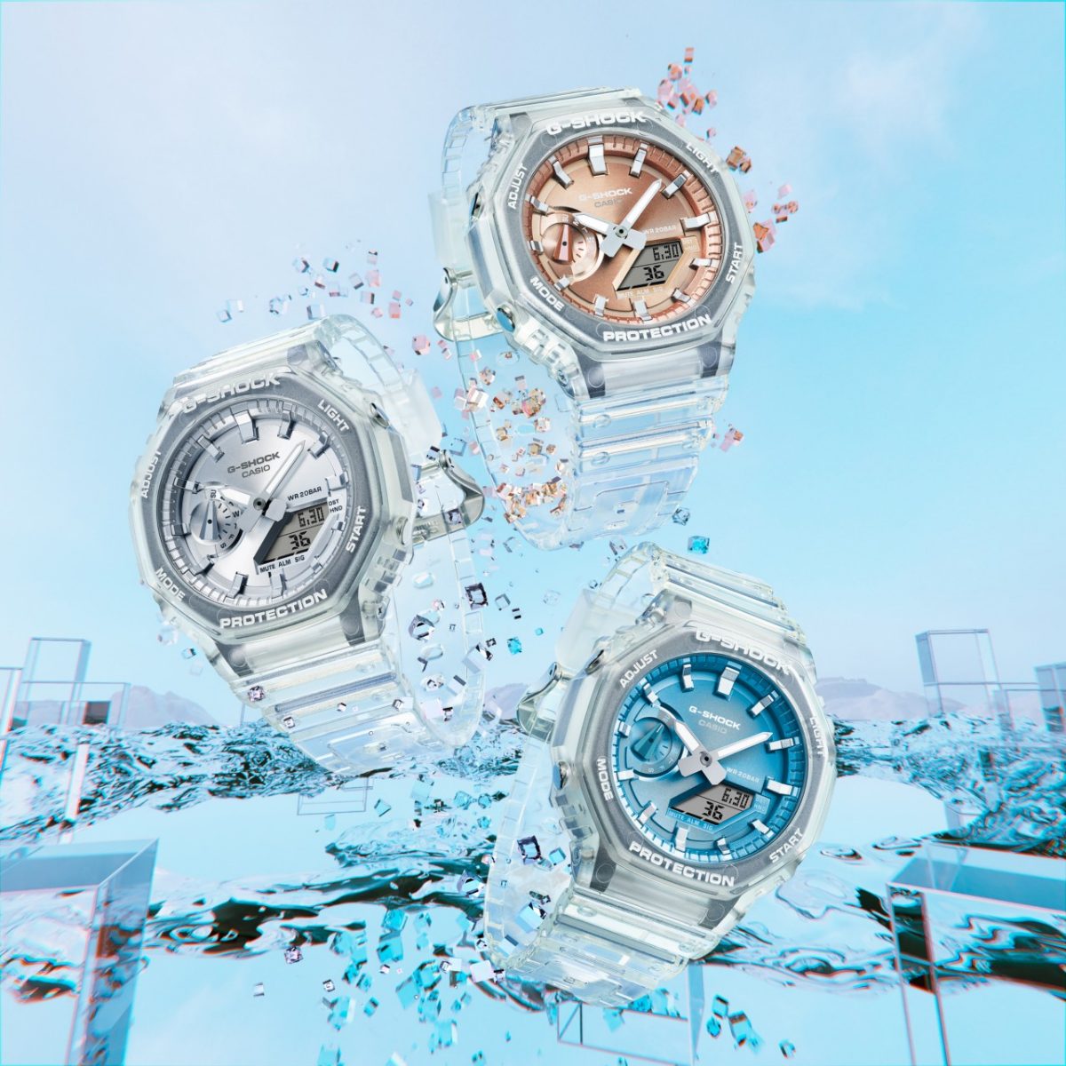从上到下：GA-2100BM-7A5、GA-2100BM-7A8、GA-2100BM-7A2 #6