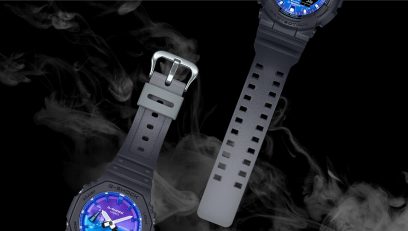 GA-2100FL-1A 表带设计灵感来自烟雾，采用黑底搭配灰色渐变处理。 #4