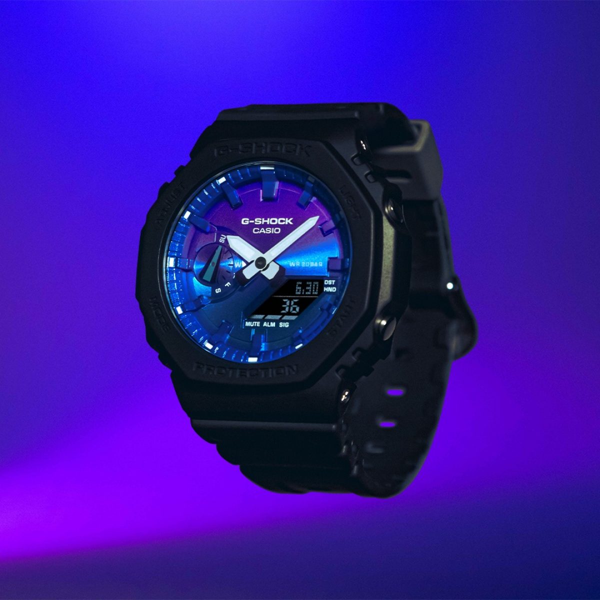G-SHOCK GA-2100FL-1A 手表 黑色 #6