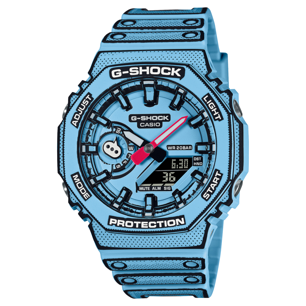 G-SHOCK GA-2100MNG-2A 手表 蓝色、浅蓝色 #1