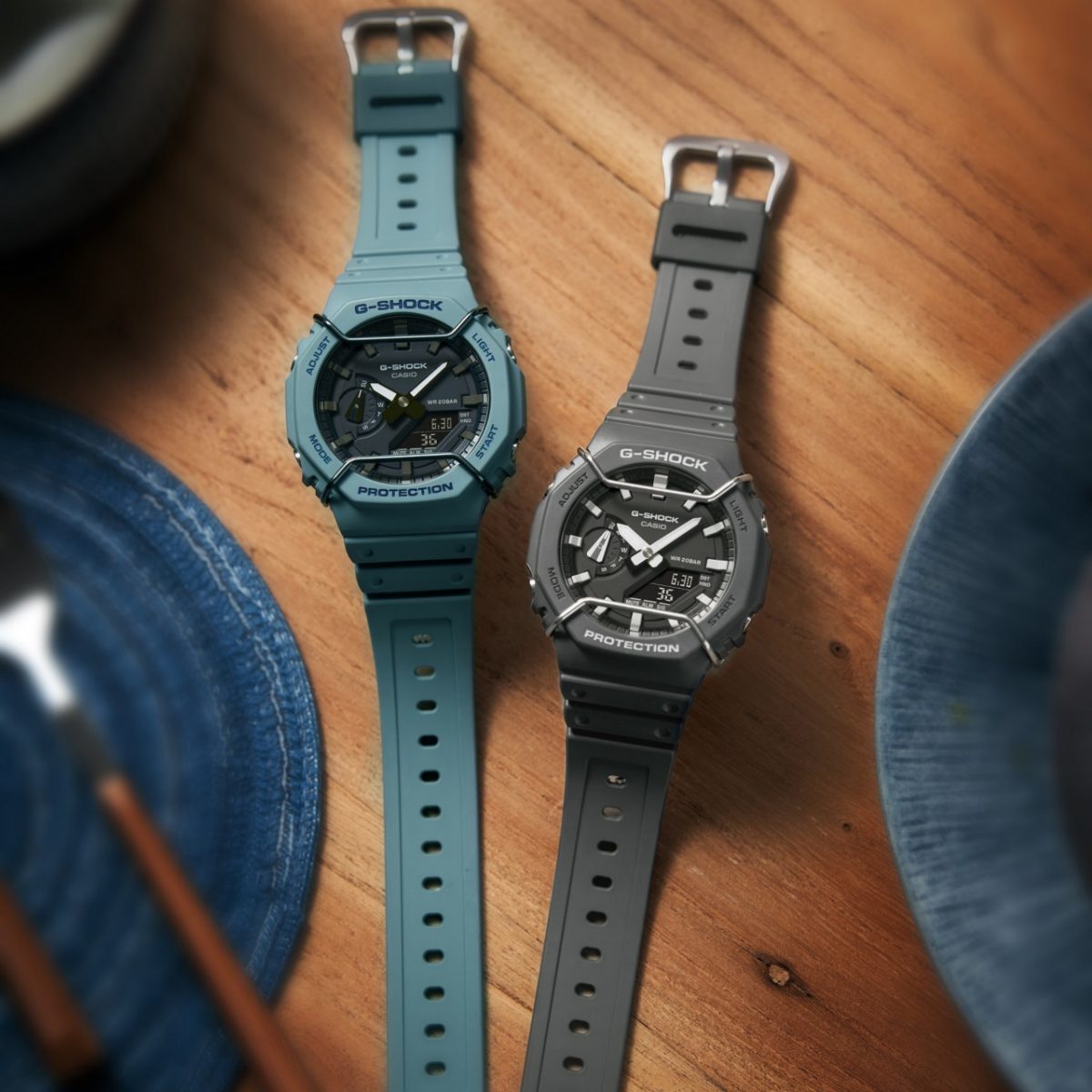 从左至右：GA-2100PT-2A、GA-2100PTS-8A #8