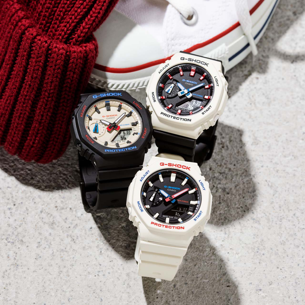Clockwise from above: GMA-S2100WT-7A2, GMA-S2100WT-7A1, GMA-S2100WT-1A #3