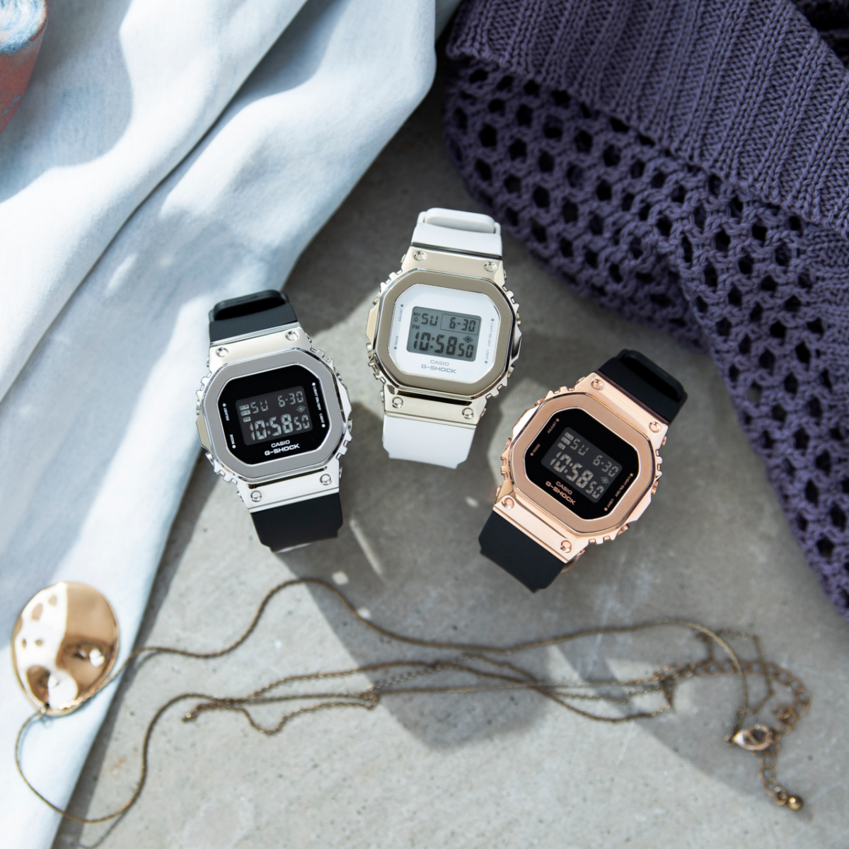 From left: GM-S5600PG-1, GM-S5600G-7, GM-S5600-1 #10