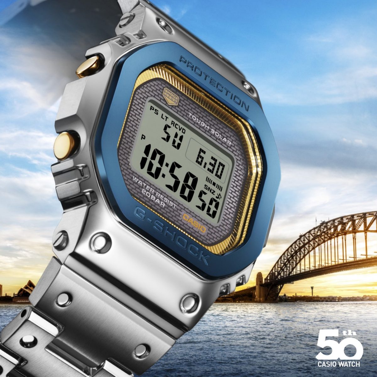 G-SHOCK GMW-B5000SS-2 手表 蓝色、浅蓝色 #2