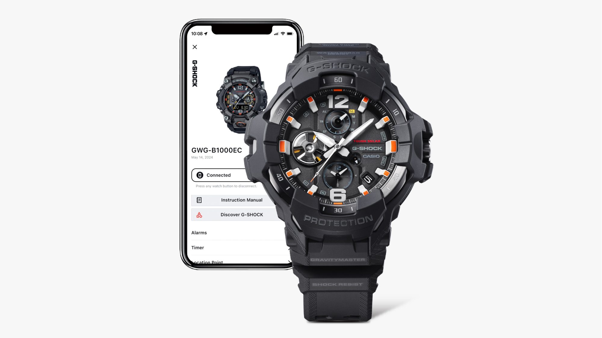 太阳能计时,带 Bluetooth® (GR-B300EC)、Bluetooth® 和无线电控制 (GWG-B1000EC) 以及 Multiband 6 无线电控制 (GW-9500EC),可提高精确度和可靠性